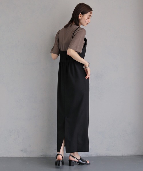 &g'aime(アンジェム)の「【&g'aime 】レイヤードジップアップワンピース Layered Zip-Up Dress(ワンピース・レディース・チャコールグレー/ブラック・FREE)」の8枚目の写真