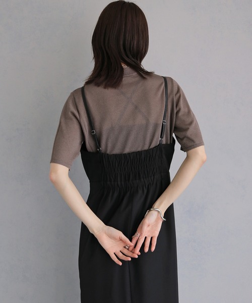 &g'aime(アンジェム)の「【&g'aime 】レイヤードジップアップワンピース Layered Zip-Up Dress(ワンピース・レディース・チャコールグレー/ブラック・FREE)」の13枚目の写真
