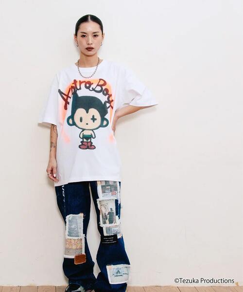 ROYAL FLASH(ロイヤルフラッシュ)の「guernika/ゲルニカ/【SHINICHIROINUI × Tezuka world】Thumb Doll Spray Tshirt アトム(Tシャツ/カットソー・メンズ・ホワイト・L/M/XL/2XL)」の3枚目の写真