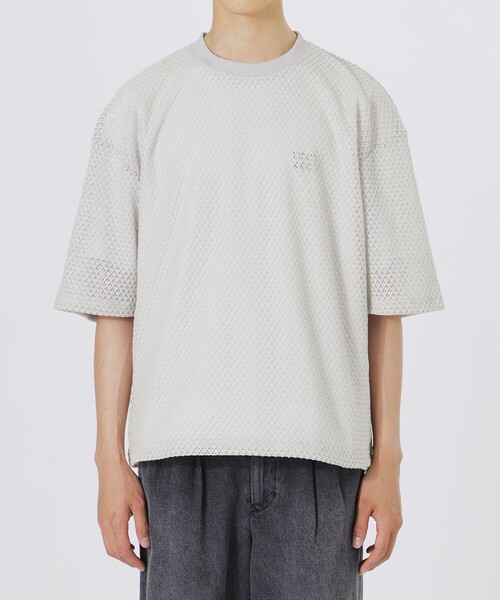 LOVELESS(ラブレス)の「ラティスレースプルオーバー(Tシャツ/カットソー・メンズ・ブラック/ライトグレー・L/M)」の7枚目の写真