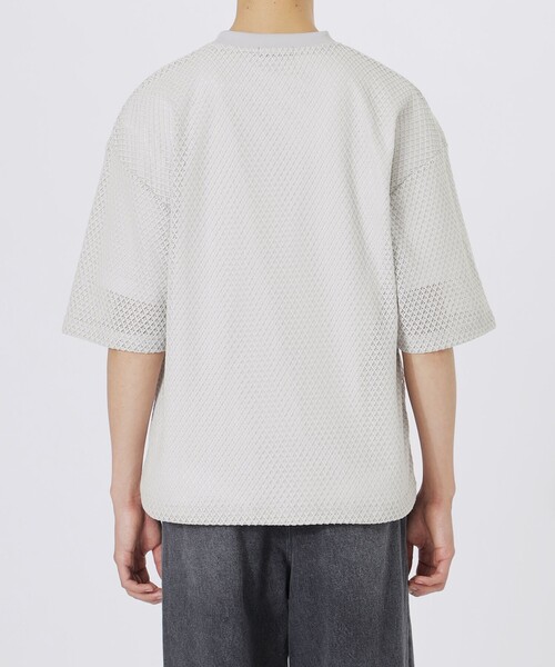 LOVELESS(ラブレス)の「ラティスレースプルオーバー(Tシャツ/カットソー・メンズ・ブラック/ライトグレー・L/M)」の9枚目の写真
