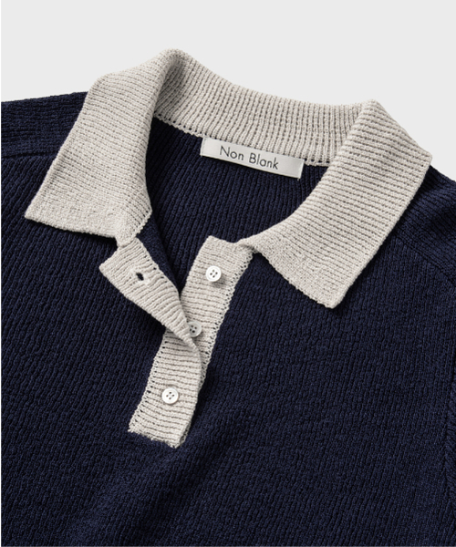 NONBLANK(ノンブランク)の「ラグランハーフスリーブカラークロップニット_NAVY(ニット/セーター・レディース・その他・SMALL)」の4枚目の写真