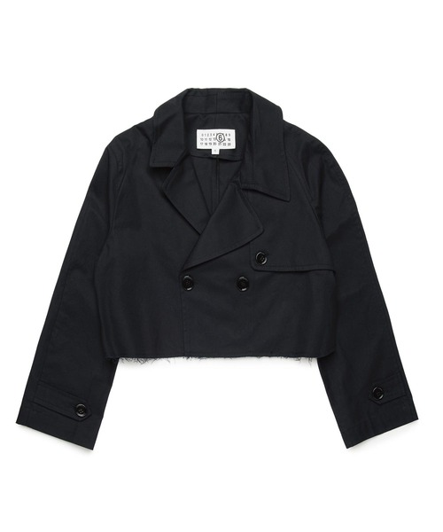 MM6 Maison Margiela(エムエムシックス メゾン マルジェラ)の「MM6 Maison Margiela(エムエムシックス メゾン マルジェラ)Kids & Junior ショートジャケット(トレンチコート・キッズ・ブラック・16Y)」の1枚目の写真