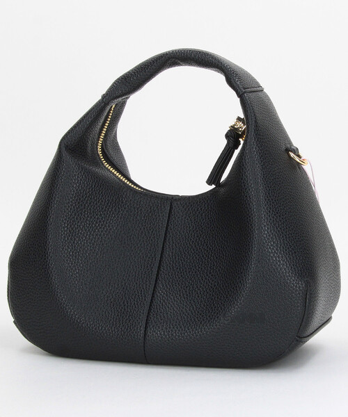 GANNI（ガニー）の「GANNI/ガニー Hobo Mini Grained / ミニ ホーボー バッグ（ショルダーバッグ・レディース・ブラック・ONE SIZE）」の8枚目の写真