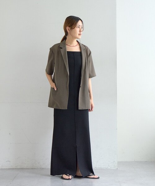 SHENERY(シーナリー)の「2WAY総針ニットキャミワンピース(ワンピース・レディース・ブラック・38/36)」の4枚目の写真