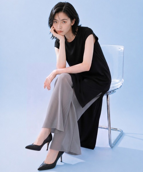 by LEGNA(バイレグナ)の「COOLIFYシアーリブパンツ(その他パンツ・レディース・ダークグレー/ブラック・LARGE/MEDIUM)」の11枚目の写真