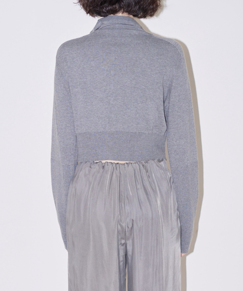 EDIT. FOR LULU(エディットフォールル)の「【HELLA for LULU】 High Neck Knit Cardigan(カーディガン/ボレロ・レディース・アイボリー/ホワイト/チャコールグレー・FREE)」の5枚目の写真
