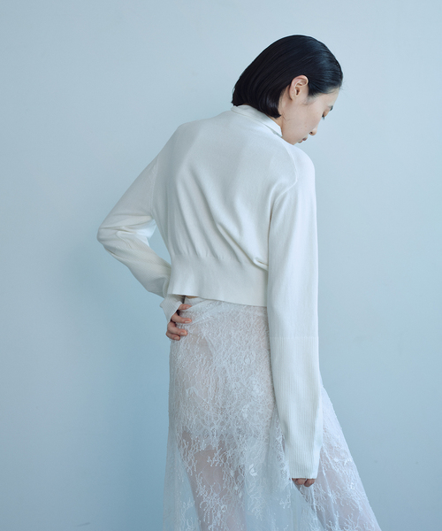 EDIT. FOR LULU(エディットフォールル)の「【HELLA for LULU】 High Neck Knit Cardigan(カーディガン/ボレロ・レディース・アイボリー/ホワイト/チャコールグレー・FREE)」の15枚目の写真