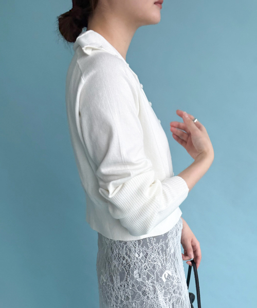 EDIT. FOR LULU(エディットフォールル)の「【HELLA for LULU】 High Neck Knit Cardigan(カーディガン/ボレロ・レディース・アイボリー/ホワイト/チャコールグレー・FREE)」の18枚目の写真