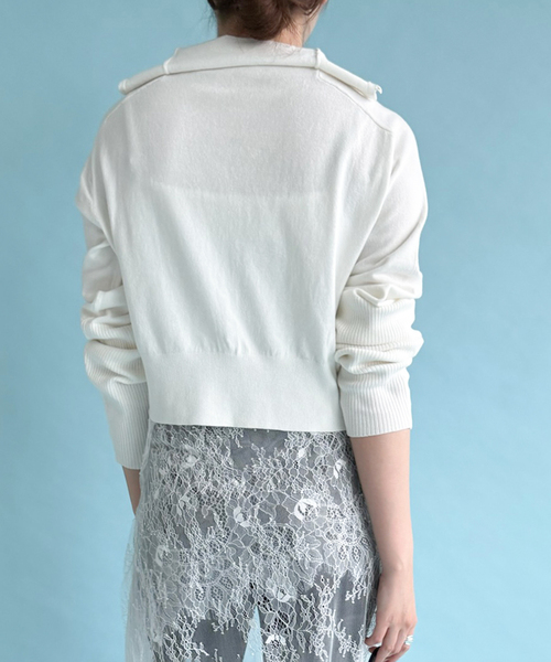 EDIT. FOR LULU(エディットフォールル)の「【HELLA for LULU】 High Neck Knit Cardigan(カーディガン/ボレロ・レディース・アイボリー/ホワイト/チャコールグレー・FREE)」の19枚目の写真