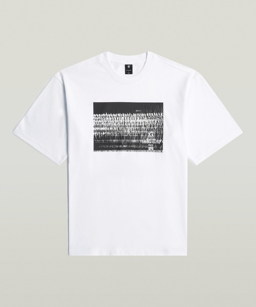 G-STAR(ジースター)の「Photo Print Loose T-Shirt/オリジナルフォトプリントルーズTシャツ(Tシャツ/カットソー・メンズ・ダークブラック/ホワイト・SMALL/LARGE/MEDIUM)」の7枚目の写真