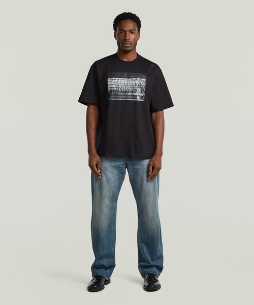 G-STAR(ジースター)の「Photo Print Loose T-Shirt/オリジナルフォトプリントルーズTシャツ(Tシャツ/カットソー・メンズ・ダークブラック/ホワイト・SMALL/LARGE/MEDIUM)」の11枚目の写真