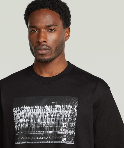 G-STAR(ジースター)の「Photo Print Loose T-Shirt/オリジナルフォトプリントルーズTシャツ(Tシャツ/カットソー・メンズ・ダークブラック/ホワイト・SMALL/LARGE/MEDIUM)」の10枚目の写真