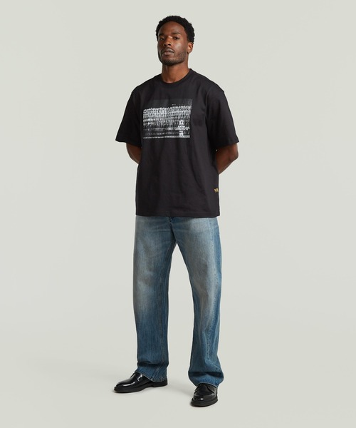 G-STAR(ジースター)の「Photo Print Loose T-Shirt/オリジナルフォトプリントルーズTシャツ(Tシャツ/カットソー・メンズ・ダークブラック/ホワイト・SMALL/LARGE/MEDIUM)」の12枚目の写真