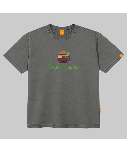 LLAMO(エラモ)の「キャンピング半袖Tシャツ 男女共用 ビッグサイズ S 4XL(Tシャツ/カットソー・レディース・ホワイト/チャコールグレー/ブラック/ベージュ・SMALL/MEDIUM/LARGE/X-LARGE/2XL/4XL/3XL)」の1枚目の写真