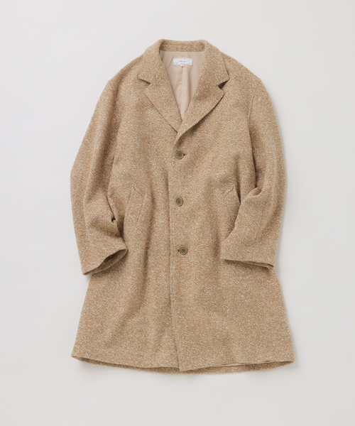 FOLL / フォル】fine homespun tweed chester coat（チェスターコート