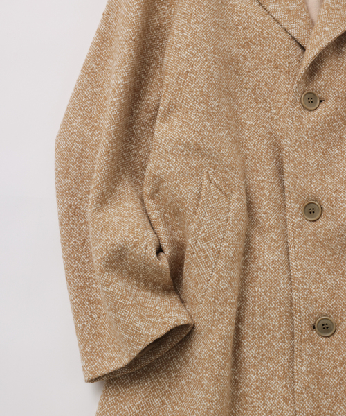 UNFOLLOW(アンフォロー)の「【FOLL / フォル】fine homespun tweed chester coat(チェスターコート・メンズ・ブラウン/ベージュ・3/2)」の5枚目の写真
