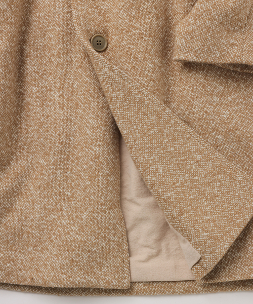 UNFOLLOW(アンフォロー)の「【FOLL / フォル】fine homespun tweed chester coat(チェスターコート・メンズ・ブラウン/ベージュ・3/2)」の7枚目の写真
