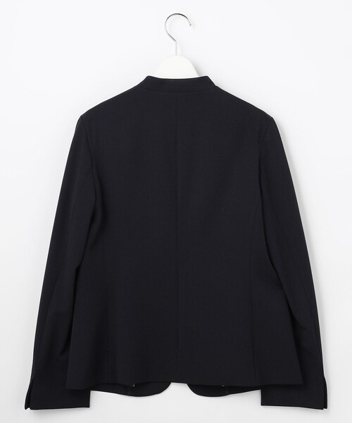 J.PRESS(ジェイプレス)の「【定番人気・セットアップ対応】T/R アルガンシルク ノーカラー ジャケット(ノーカラージャケット・レディース・ダークブラウン系/ネイビー系1・9/11/13/7)」の10枚目の写真