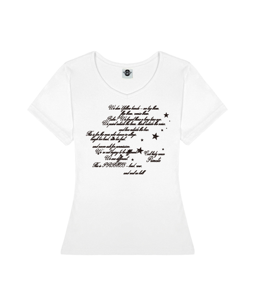 PRIMATE(プライメイト)の「WRITE レディース ゴルジVネックスリムフィット半袖Tシャツ 6 COLORS(Tシャツ/カットソー・レディース・ブラック/ネイビー/ホワイト/イエロー/カーキ/レッド・FREE)」の1枚目の写真