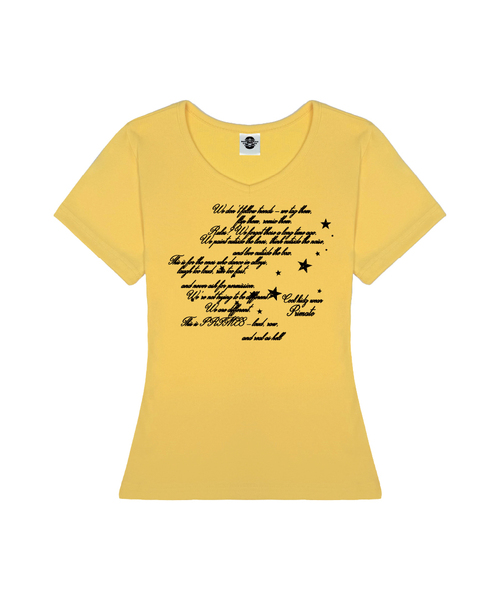 PRIMATE(プライメイト)の「WRITE レディース ゴルジVネックスリムフィット半袖Tシャツ 6 COLORS(Tシャツ/カットソー・レディース・ブラック/ネイビー/ホワイト/イエロー/カーキ/レッド・FREE)」の5枚目の写真