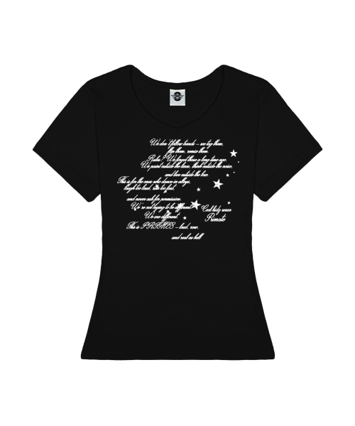 PRIMATE(プライメイト)の「WRITE レディース ゴルジVネックスリムフィット半袖Tシャツ 6 COLORS(Tシャツ/カットソー・レディース・ブラック/ネイビー/ホワイト/イエロー/カーキ/レッド・FREE)」の9枚目の写真