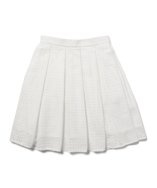 Ray BEAMS（レイビームス）の「Ray BEAMS / スクエアレース タックスカート（スカート・レディース・ホワイト/ネイビー・1/0）」の7枚目の写真