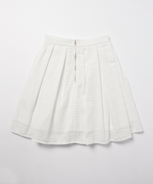 Ray BEAMS（レイビームス）の「Ray BEAMS / スクエアレース タックスカート（スカート・レディース・ホワイト/ネイビー・1/0）」の8枚目の写真