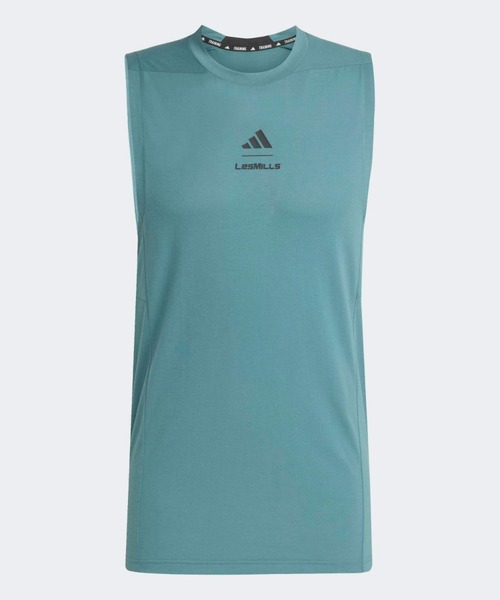 adidas(アディダス)の「Les Mills グラフィック タンクトップ / アディダス adidas(Tシャツ/カットソー・メンズ・グリーン・XX-LARGE/XX-SMALL/3XL/LARGE/X-SMALL/X-LARGE/SMALL/MEDIUM)」の3枚目の写真