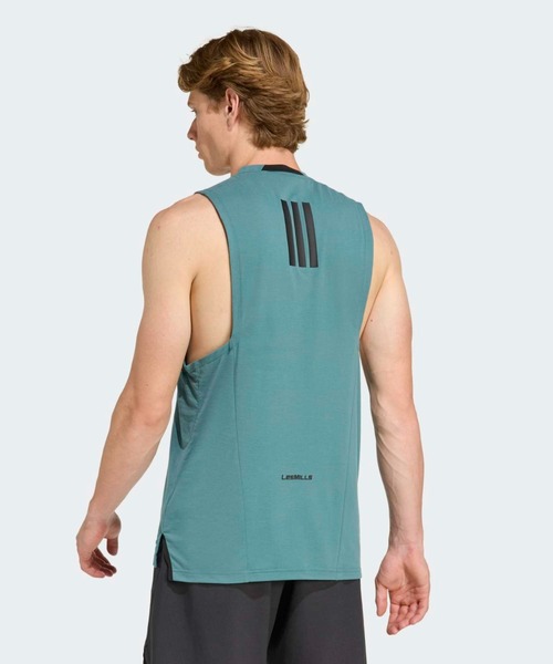 adidas(アディダス)の「Les Mills グラフィック タンクトップ / アディダス adidas(Tシャツ/カットソー・メンズ・グリーン・XX-LARGE/XX-SMALL/3XL/LARGE/X-SMALL/X-LARGE/SMALL/MEDIUM)」の2枚目の写真