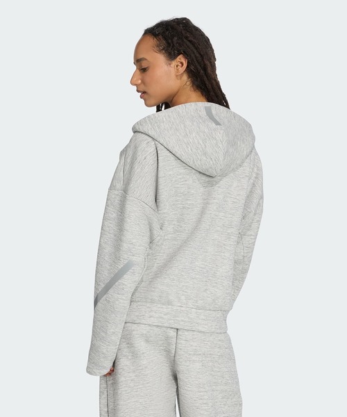 adidas(アディダス)の「adidas Z.N.E.プレミアム フルジップ パーカー / アディダス adidas(パーカー・レディース・グレー・XX-LARGE/LARGE/MEDIUM/SMALL/X-LARGE/X-SMALL)」の2枚目の写真