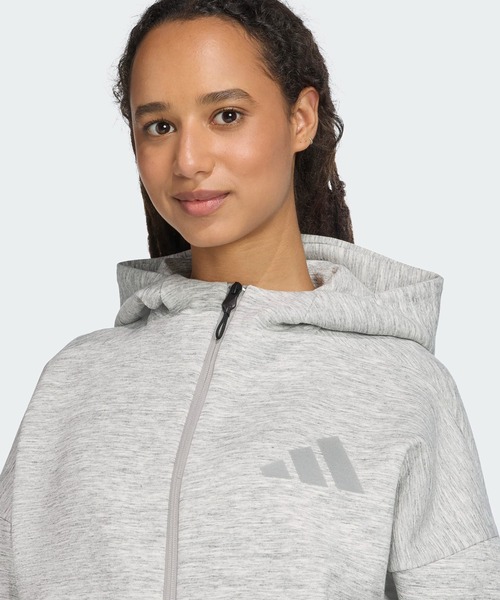 adidas(アディダス)の「adidas Z.N.E.プレミアム フルジップ パーカー / アディダス adidas(パーカー・レディース・グレー・XX-LARGE/LARGE/MEDIUM/SMALL/X-LARGE/X-SMALL)」の5枚目の写真