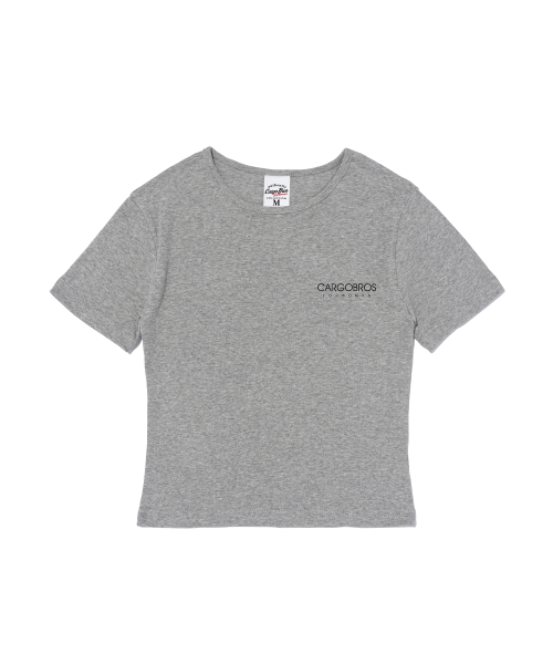 CARGOBROS FOR WOMAN(カーゴブロスフォーウィメン)の「エッセンシャルロゴショート半袖Tシャツ(グレー)(Tシャツ/カットソー・レディース・その他・FREE)」の1枚目の写真