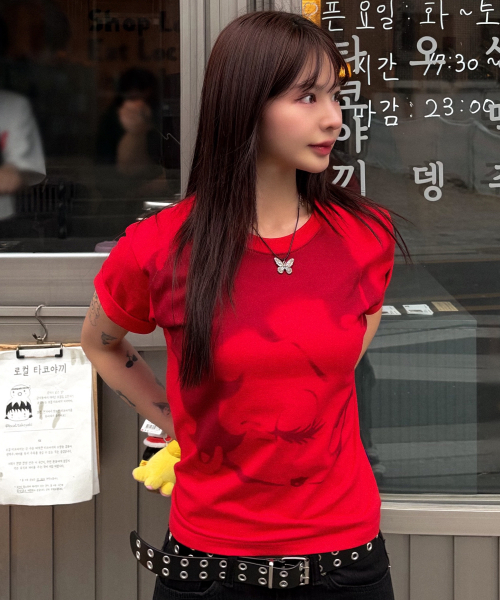 LAUGHER（ラファー）の「[ベティブープ] レッドベティブープTシャツ - レッド（Tシャツ/カットソー・レディース・その他・FREE）」の9枚目の写真