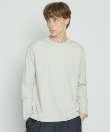 コットンフラノ クルーネック 長袖Tシャツ / ストレッチ