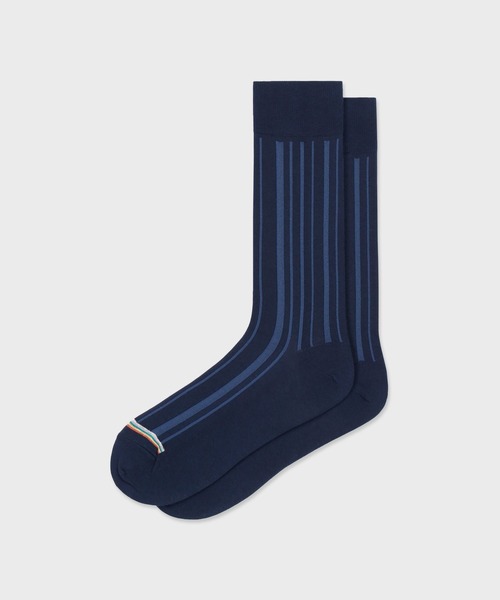 Paul Smith(ポールスミス)の「“Shadow Stripe” ドレスソックス【260610 DRO】(ソックス/靴下・メンズ・ネイビー/ダークブラウン・25-27)」の5枚目の写真