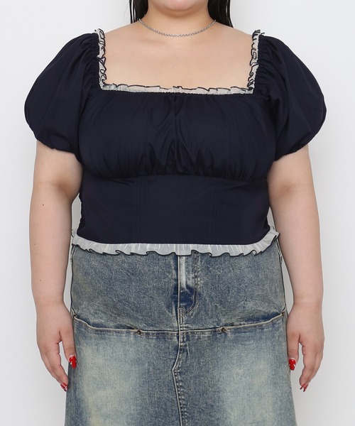 PUNYUS(プニュズ)の「【NEW SIZE】パフスリーブブラウス(シャツ/ブラウス・レディース・オフホワイト/ネイビー・1/5/4/3/2)」の11枚目の写真