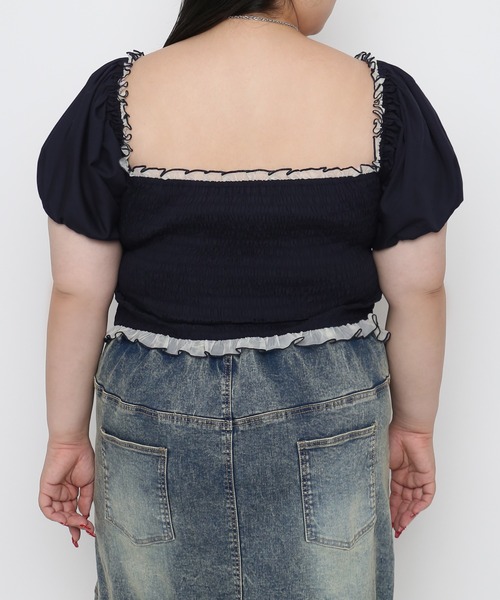 PUNYUS(プニュズ)の「【NEW SIZE】パフスリーブブラウス(シャツ/ブラウス・レディース・オフホワイト/ネイビー・1/5/4/3/2)」の13枚目の写真