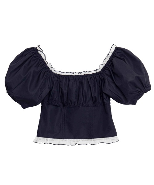 PUNYUS(プニュズ)の「【NEW SIZE】パフスリーブブラウス(シャツ/ブラウス・レディース・オフホワイト/ネイビー・1/5/4/3/2)」の7枚目の写真