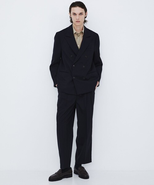 UNITED TOKYO(ユナイテッドトウキョウ)の「【数量限定】SERPINO WOOL 2TUCK PANTS |ワイドストレート/愛知県産素材(スラックス・メンズ・ブラック/ダークグレー・1/2)」の11枚目の写真