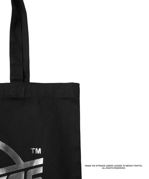 bonjour records(ボンジュールレコーズ)の「The Strokes for bonjour records Official Tote bag ザ・ストロークス オフィシャル トートバッグ(トートバッグ・メンズ・ブラック系その他/ブラック・FREE)」の7枚目の写真