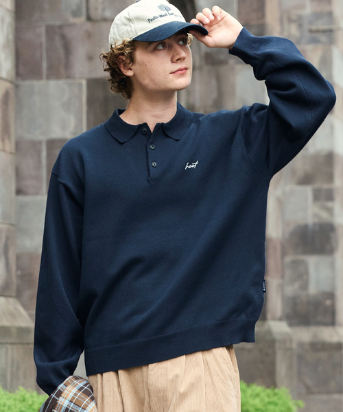 セール】半袖ボーダーサマージップニット / Short sleeve Border Zip