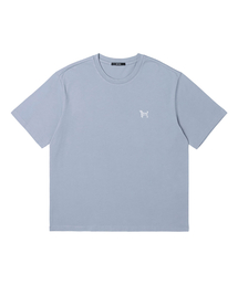 男性分頭ガーリープリント半袖ラウンドTシャツ (LT-BLUE) (HA4ST91-42)
