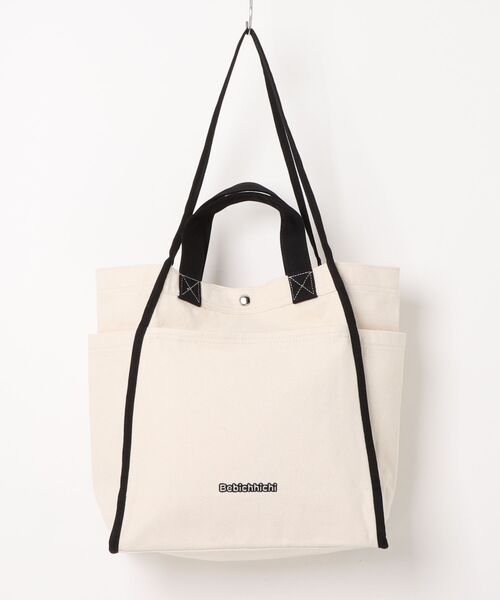 SALON de RUBAN(サロンドルヴァン)の「【SALON de RUBAN / サロン ド ルヴァン】 ベビチッチ トートバッグ モンチッチ(トートバッグ・レディース・アイボリー/ブラック・FREE)」の3枚目の写真