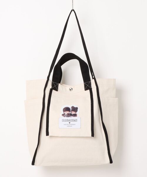 SALON de RUBAN(サロンドルヴァン)の「【SALON de RUBAN / サロン ド ルヴァン】 ベビチッチ トートバッグ モンチッチ(トートバッグ・レディース・アイボリー/ブラック・FREE)」の21枚目の写真