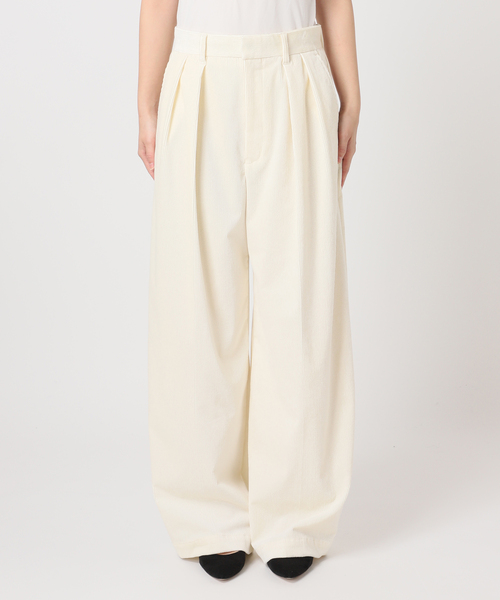journal standard L'essage(ジャーナルスタンダードレサージュ)の「《追加》ストレッチコーデュロイ 2タックパンツ(その他パンツ・レディース・ホワイト・40/38/36)」の8枚目の写真