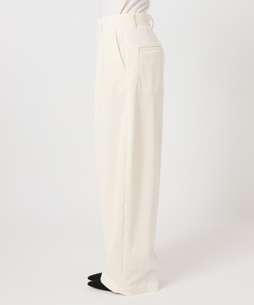 journal standard L'essage(ジャーナルスタンダードレサージュ)の「《追加》ストレッチコーデュロイ 2タックパンツ(その他パンツ・レディース・ホワイト・40/38/36)」の9枚目の写真