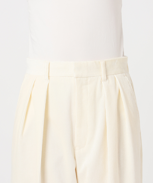 journal standard L'essage(ジャーナルスタンダードレサージュ)の「《追加》ストレッチコーデュロイ 2タックパンツ(その他パンツ・レディース・ホワイト・40/38/36)」の12枚目の写真