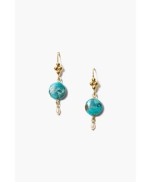 【CHAN LUU】STONE AND PEARL DROP EARRINGS
