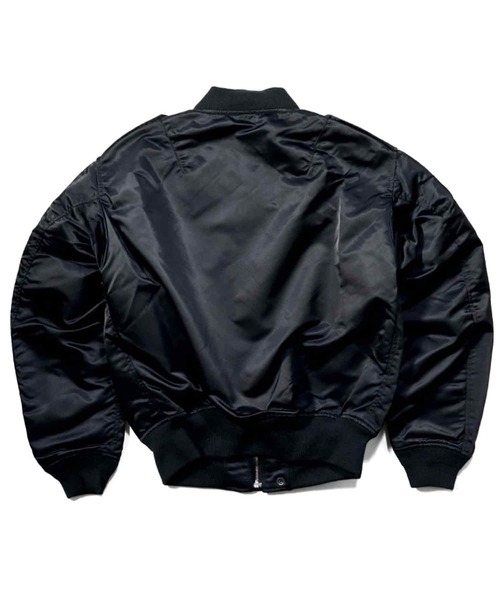 HOUSTON(ヒューストン)の「HOUSTON L-2 FLIGHT JACKET(ミリタリージャケット・メンズ・ブラック/オリーブドラブ・42/40/38/44)」の9枚目の写真